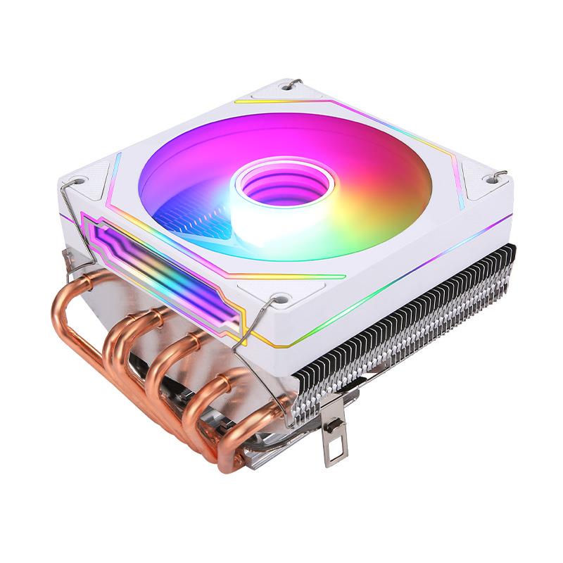 六热管下压式i5CPU风扇1700风冷b85CPU散热器12cm棱镜PWM发光1151 - 图3