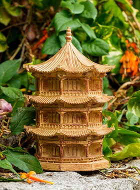 太阳能佛塔灯花园摆件装饰吊件挂饰中式古风庭园造Y景送礼景观