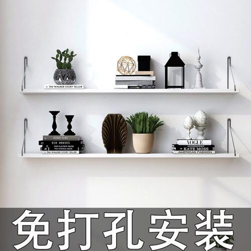美甲架子壁挂免打孔美甲店铺装修风格网红墙面柜展示架墙上置物架 - 图0