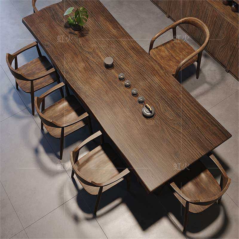 新中式实木茶桌全套创意家用大板茶台简约客厅茶桌椅阳台喝茶桌子,淘宝优惠券,粉丝福利购,淘宝优惠卷