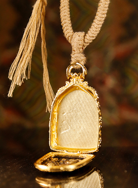 六臂大黑天藏银复古嘎乌盒护身符