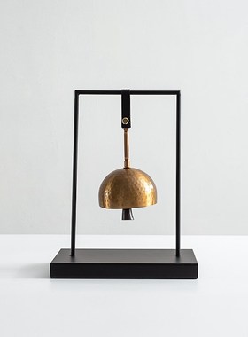 新中式摆件毛笔架金属悬挂风铃摆设E样板间客厅电视柜书柜书桌饰