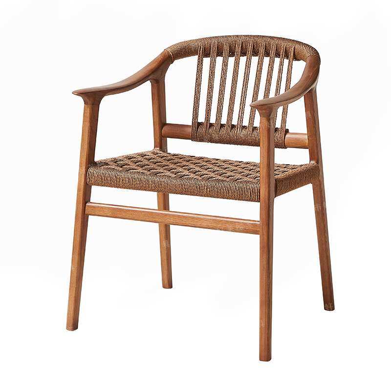 实木编织餐椅休闲编绳总统椅家用阳台藤编藤椅书桌椅靠背扶手椅,淘宝优惠券,粉丝福利购,淘宝优惠卷