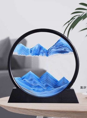 流沙画沙漏摆件客厅电视r柜桌面装饰品创意办公室轻奢礼物艺术解