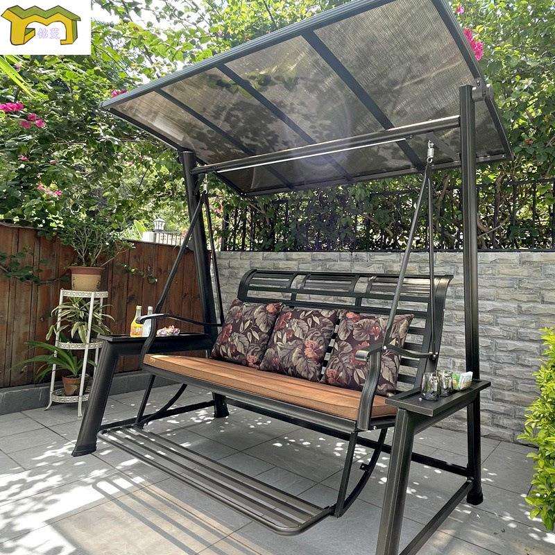 秋千户外庭院铝合金休闲花园阳台室外防雨椅子吊椅家用摇摇椅院子 - 图0