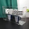 Acrylic transparent Bogu rack tea set teacup display rack tea ornaments storage rack table V-sided purple sand pot storage