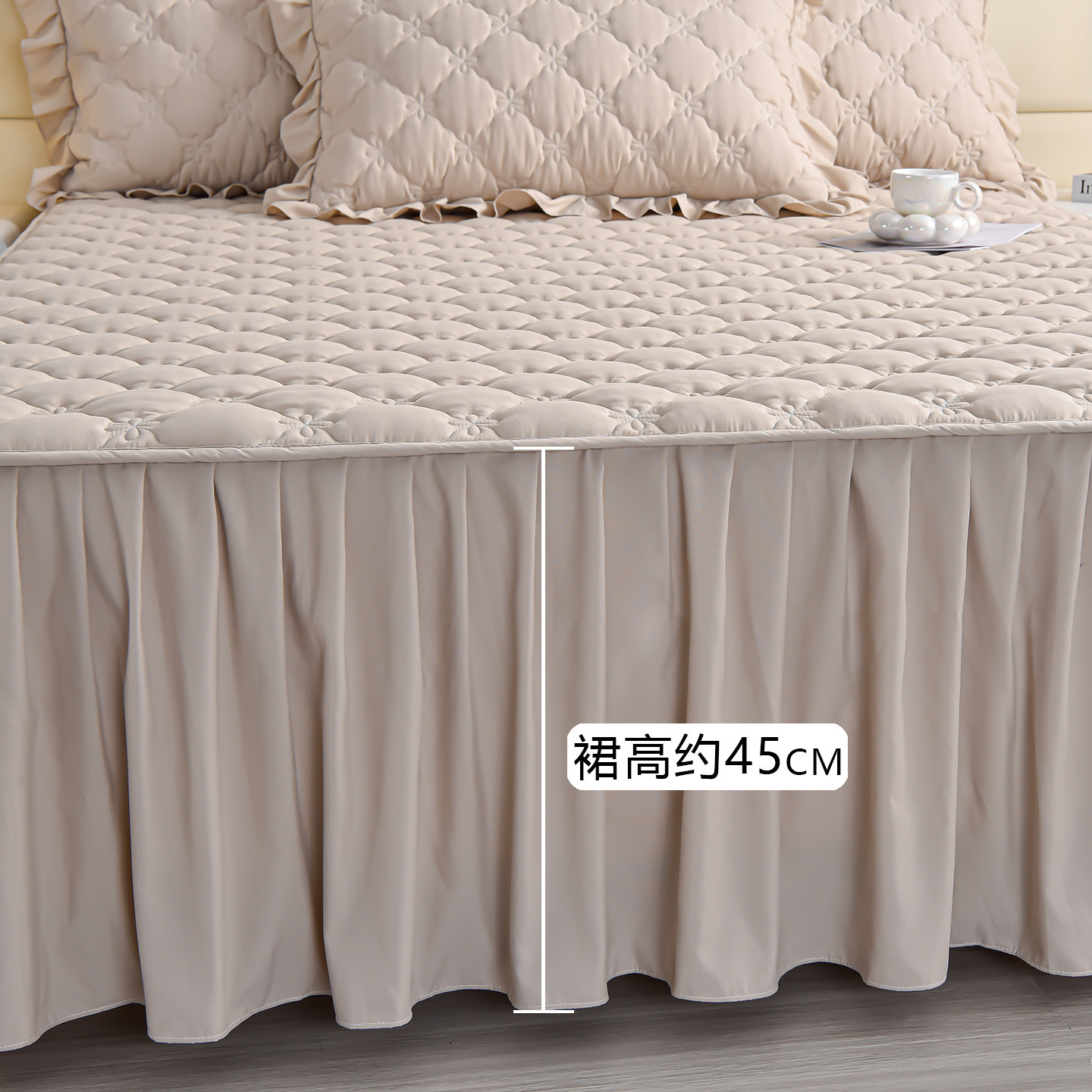 公主风夹棉床裙式床罩三件套加厚床单带裙边床围裙遮丑下摆防尘罩,淘宝优惠券,粉丝福利购,淘宝优惠卷