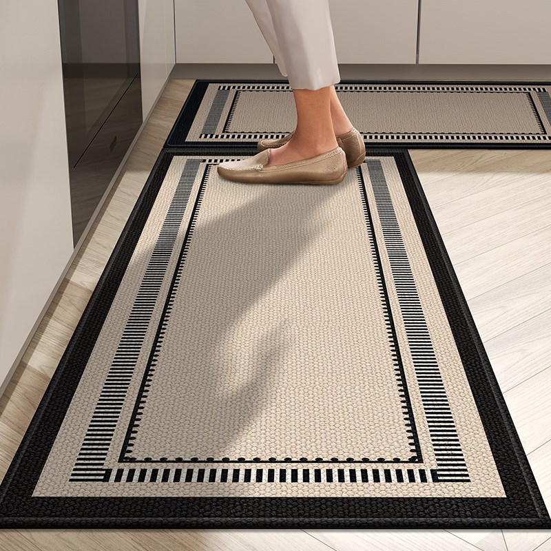 Kitchen floor mats are non-slip and oil-proof, wipeable and wash-free carpets, household E door entrance mats, waterproof special floor mats, no need to clean them.