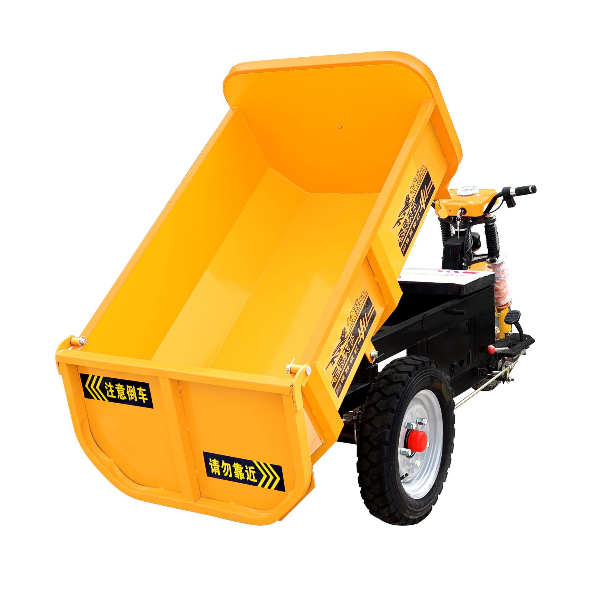 电动工程三轮车三开门容量工地工程三轮车工地砂浆水泥运输翻斗车 - 图3