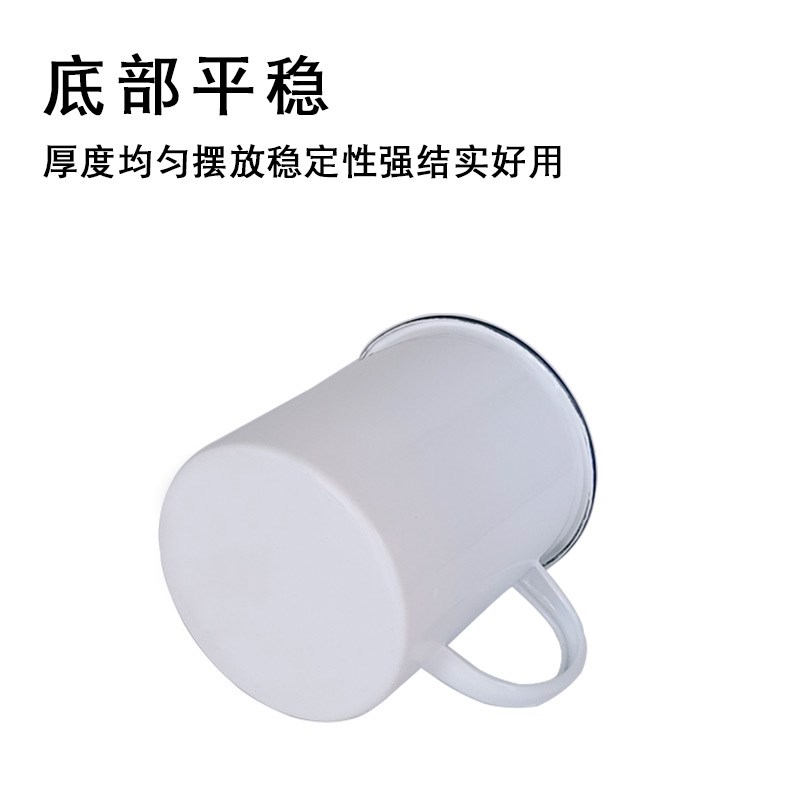 搪瓷量杯500ml/1000ml 内z带刻度 白瓷缸 白瓷量杯实验室水杯家用 - 图2