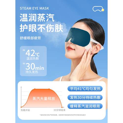 【u先】叶黄素蒸汽眼罩舒缓眼部疲热敷温润双眼解睡眠遮光40片Y - 图3