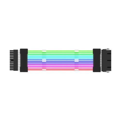 ARGB神光同步主板24P显卡2*8P 3*8P转接线PCIE5.0转双8发光延长线 - 图0