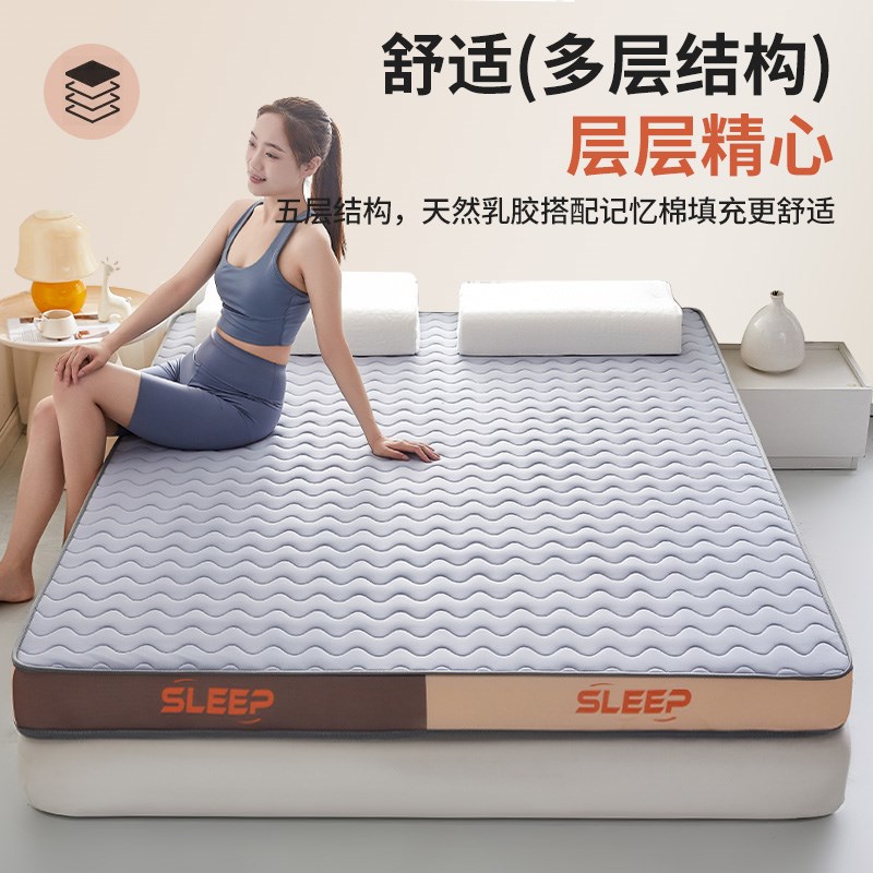 A类乳胶记忆棉h床垫软垫s家用卧室宿舍学生单人加厚榻榻米海绵垫 - 图3