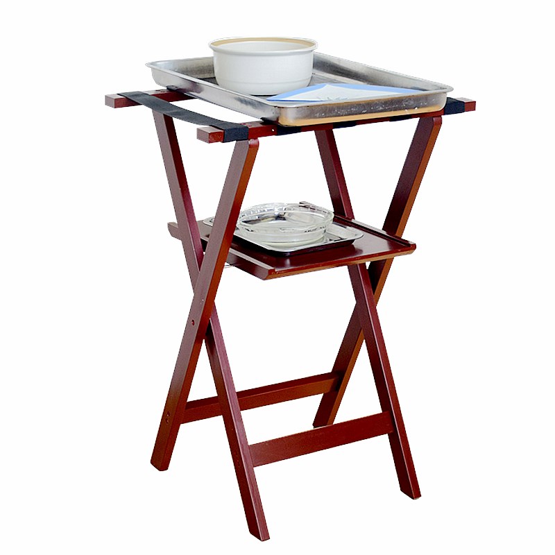 厨房置物架落地餐厅o可折叠放菜托盘架多层收纳架餐盘收集车送餐 - 图2