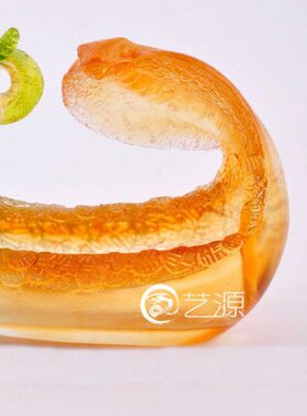 琉璃聚财名片夹十二生肖蛇创意时尚家居书桌饰品朋友生日礼品礼物