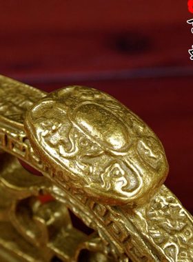 吉辰轩铜如意摆件客厅摆件如意富贵平安如意百财摆件大号工艺品