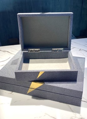 轻奢首饰盒d摆件衣帽间创意装饰品家具高端软装客厅床头柜收纳盒