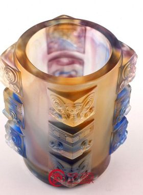 艺源琉璃节节高笔筒摆件工艺品创意家居饰品教师老师升迁生日礼物