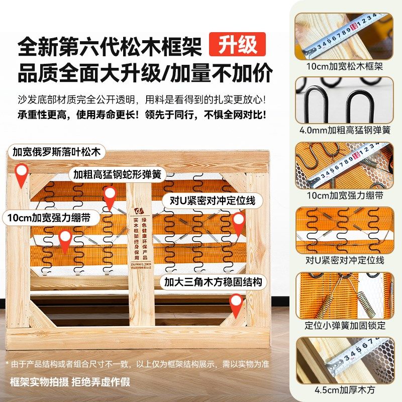 Cloud云沙发可拆洗客厅2024新款现代简约三人直排布艺沙发奶油风,淘宝优惠券,粉丝福利购,淘宝优惠卷