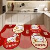Kitchen floor mat pvc wipeable no-slip anti-slip oil-proof waterproof anti-fouling new L home door carpet dirt-resistant thickening