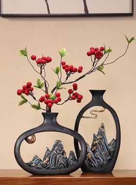 中式博古架酒柜饰品客装厅茶几HYuklqwq家新居摆设茶国室桌面风摆