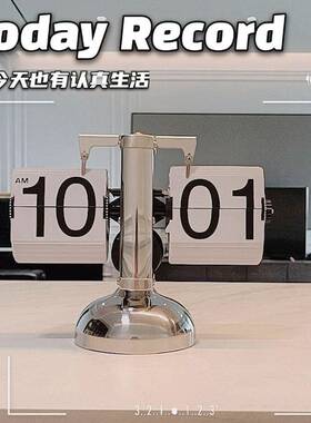 妙刻翻页钟自动古机械钟表创摆件台意式座时厂家直供钟客复厅数字