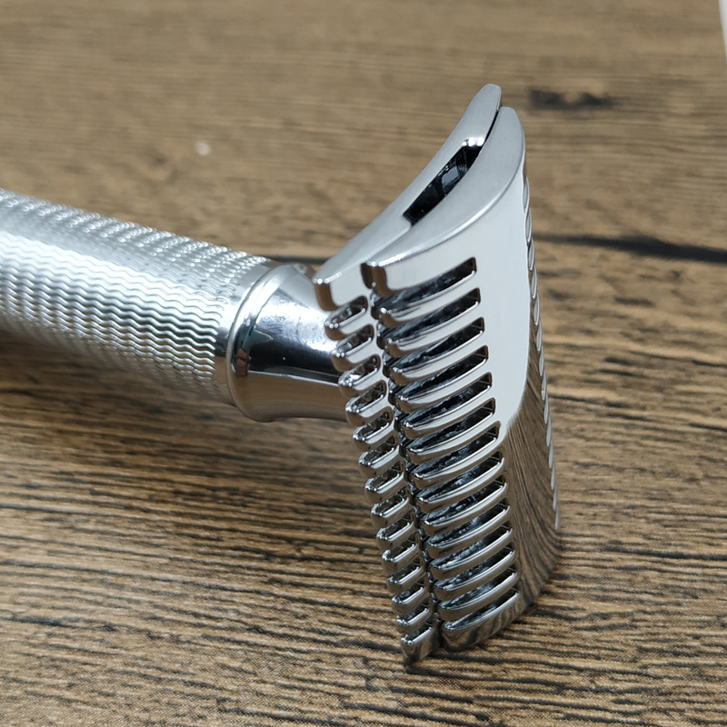 Dishi men's old-fashioned full-tooth mild stainless steel rod manual safety razor razor comes with blades