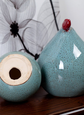 美式田园家居陶瓷胖胖鸡摆件吉祥礼品陶瓷对鸡家居饰品 新品包邮