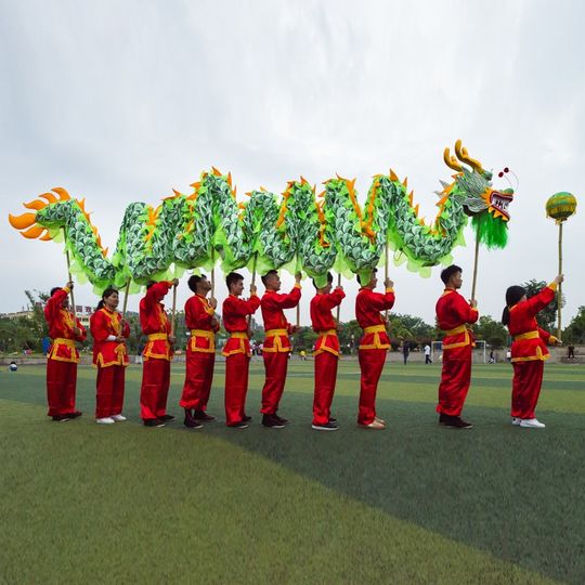 No. 3 No. 9 Satin Dragon Dragon Dance Props Dragon Lantern Props Dragon Dance Lion Dance Light Dragon Stage Event Performance