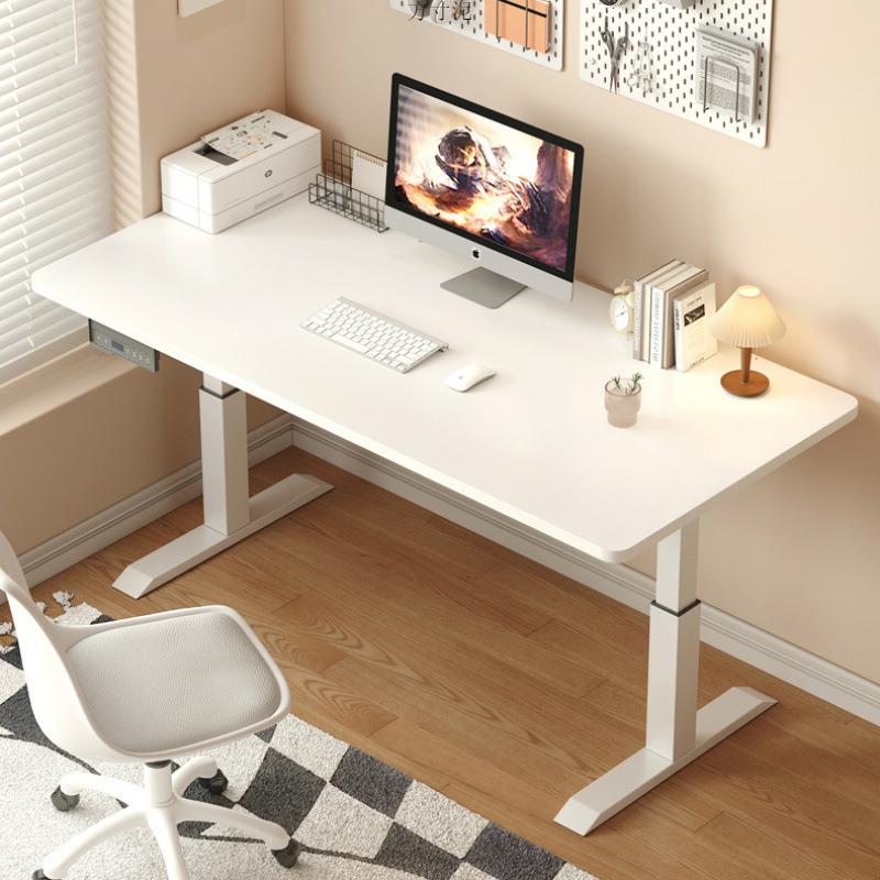 实木升电动升降站立式升电桌脑桌简约家用办公可无品牌/降书桌智 - 图2