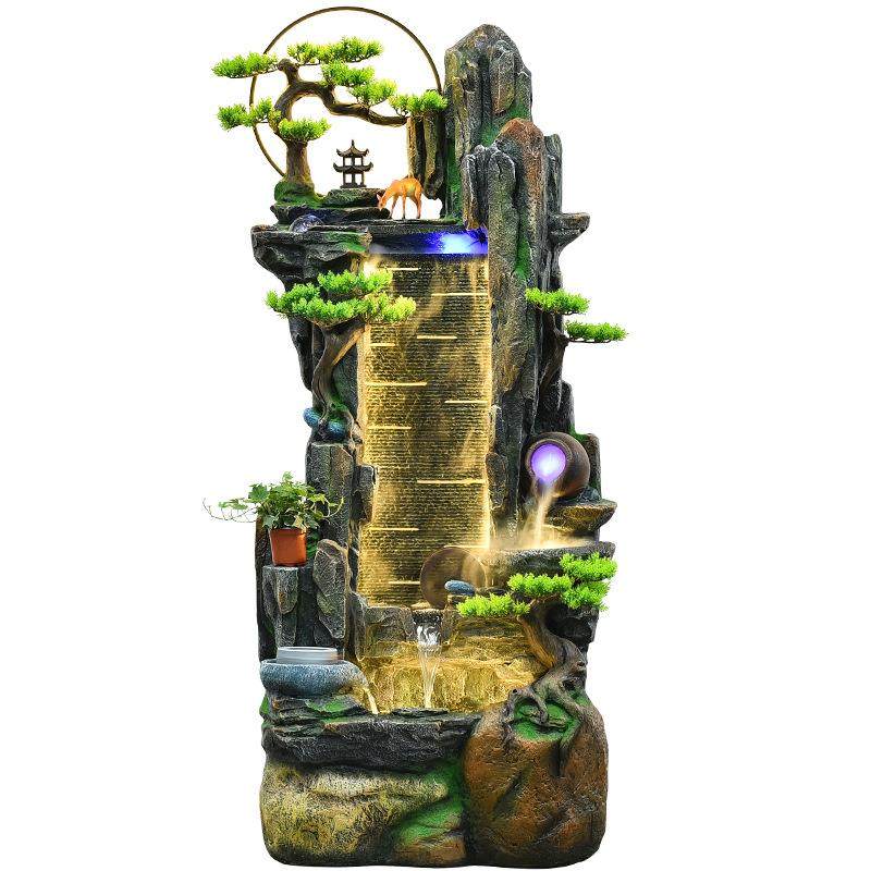 假EON山流水喷开泉滴水地池鱼摆件庭院业送礼落客厅玄关室内景观,淘宝优惠券,粉丝福利购,淘宝优惠卷