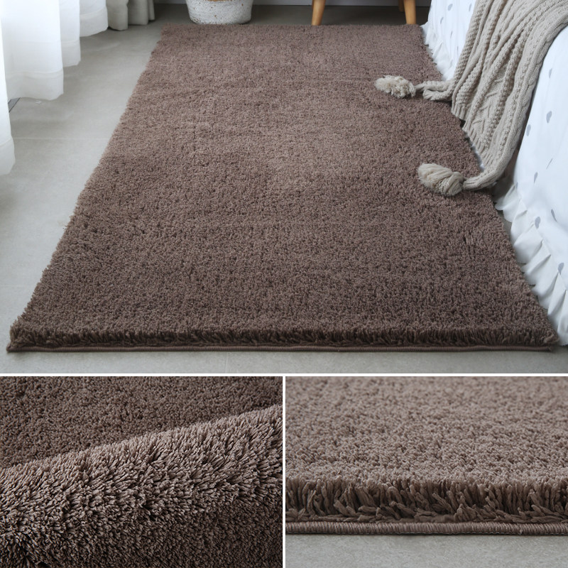 灰色地毯卧室短绒床边毯房间全铺纯色加厚毛绒隔音地垫主卧床前毯,淘宝优惠券,粉丝福利购,淘宝优惠卷