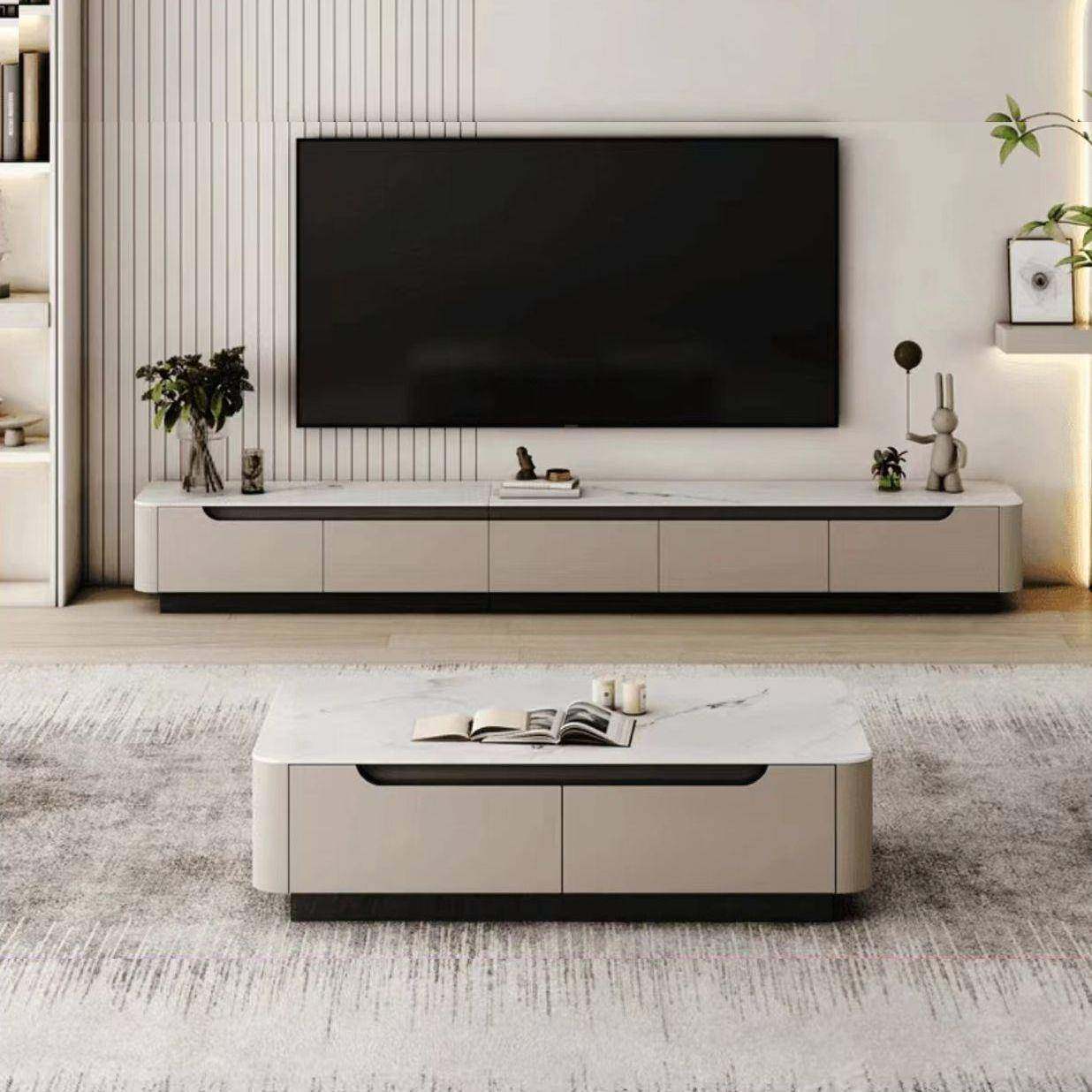 地全实意式轻奢岩板电视柜茶几组合客厅小LKHJARY1户型现代网红木,淘宝优惠券,粉丝福利购,淘宝优惠卷