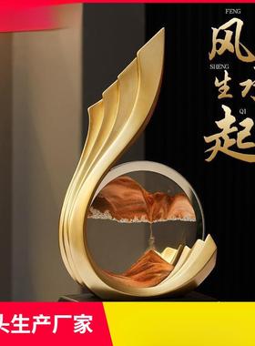 酒柜装品摆风件轻奢客饰厅品电视柜流沙画办公t87JFYjK室风生水起