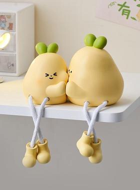 #创意88810274娃可爱吊脚娃桌面摆件卡通家居厅玄关置物装客饰品