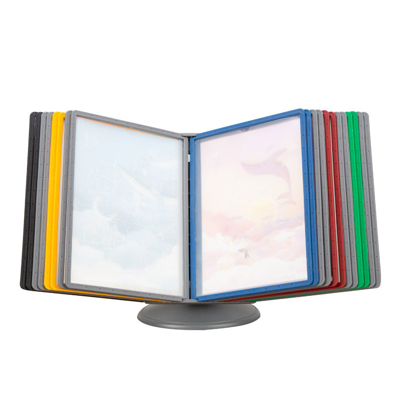 活页文件收纳展架台式菜牌桌面可旋转展示资料架翻页文件夹文件架,淘宝优惠券,粉丝福利购,淘宝优惠卷