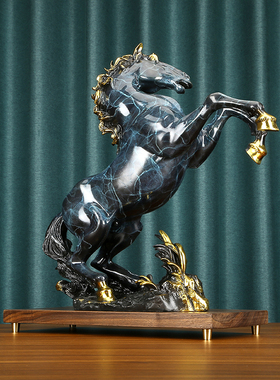 彩铜跃马摆件马到成功奔马工艺礼品摆件铜生肖马唐U马酒柜装饰礼