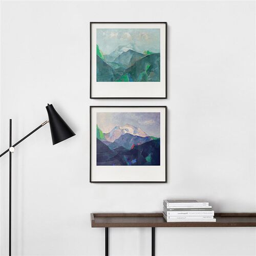 艺术不够现代色块抽象风景装饰画客厅书J房墙壁壁画样板房入口挂 - 图1