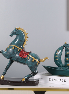 马到成功创意桌面摆件客厅玄关B酒柜背景墙摆放饰品送礼艺术装饰