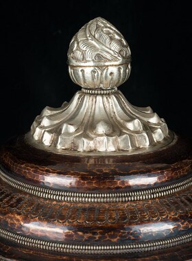 尼泊尔藏式糌粑盒收纳盒储物盒糖果罐F民族风复古手工纯铜装饰摆