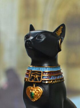 古埃及贝斯特店铺餐厅蜡烛台客厅装饰摆设猫神烛台书房办公室摆件