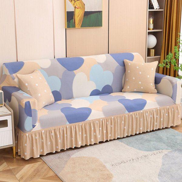 【AB版双拼】裙边沙发套全包全盖沙发罩弹力罩布艺沙发巾通用,淘宝优惠券,粉丝福利购,淘宝优惠卷