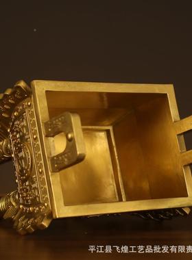 铜鼎摆业鼎炉黄铜铜器财客鼎LPW诚信鼎千秋鼎开礼品办公室厅摆件