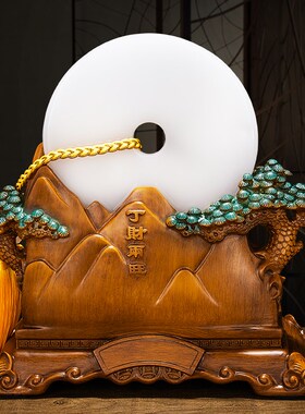 金蟾聚宝盆摆件招财聚财平安扣客厅酒柜办K公室装饰品开业礼物高