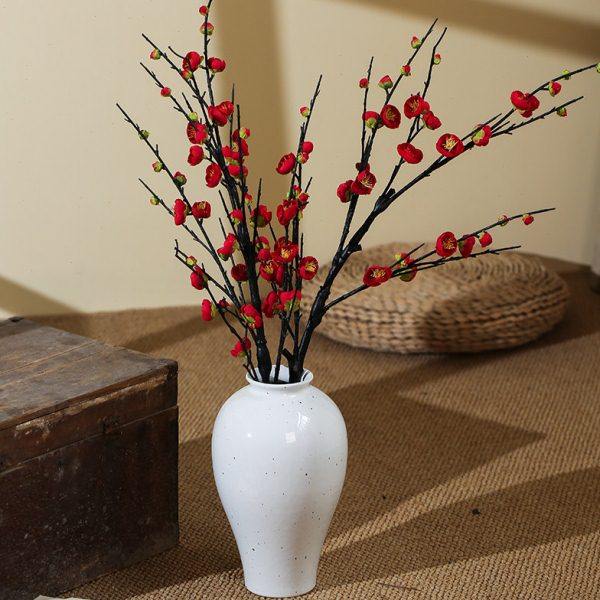 手工粗陶大号民宿风带斑点陶瓷花瓶中式插花花器可水培,淘宝优惠券,粉丝福利购,淘宝优惠卷