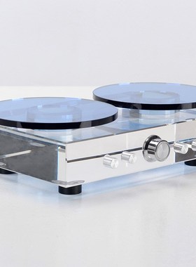 现代简约轻奢水晶复古摆r件样板间办公室创意cd黑胶唱片机软装饰