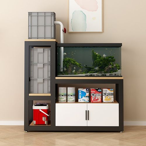 鱼缸架子桌子底柜底座小型金属铁艺水簇箱底架托架鱼缸双层专用架 - 图2