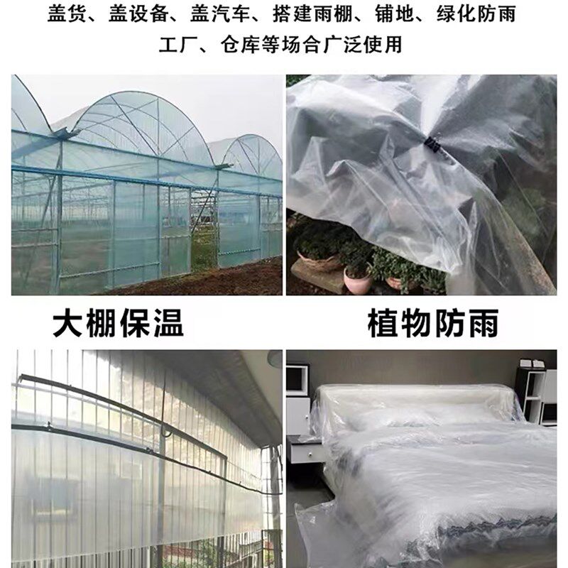 Environmentally friendly transparent thickened L plastic sheet waterproof, windproof and cold-proof agricultural film for shed