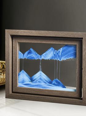 PHY礼创意客流沙画品沙漏摆件可翻转厅玄关装饰桌面相框办公室轻