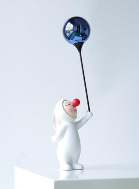 创意球子玄电视柜旁气两边摆件客厅关家居兔装饰品家里BJ0050摆设